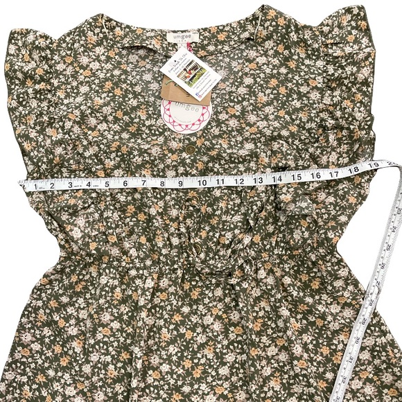 Umgee Ditsy Floral Ruffle Short Dress - Picture 10 of 15